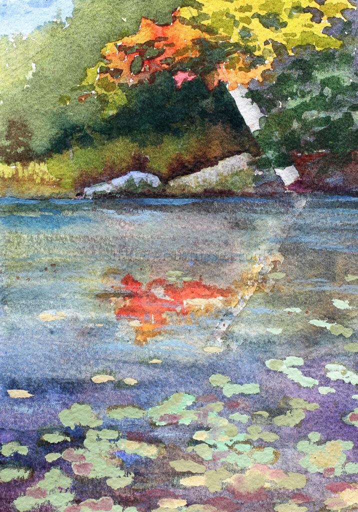 Tillinghast Pond Watercolor Painting