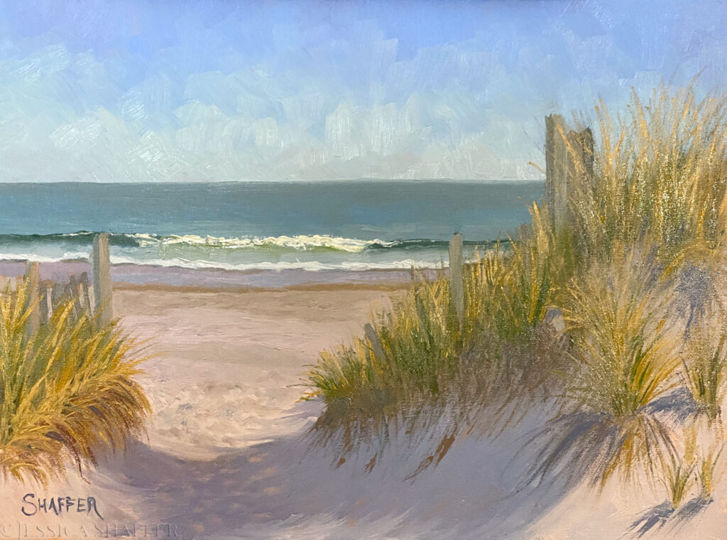 'Narragansett Dunes', oil painting, 16 x 12 inches (SOLD)