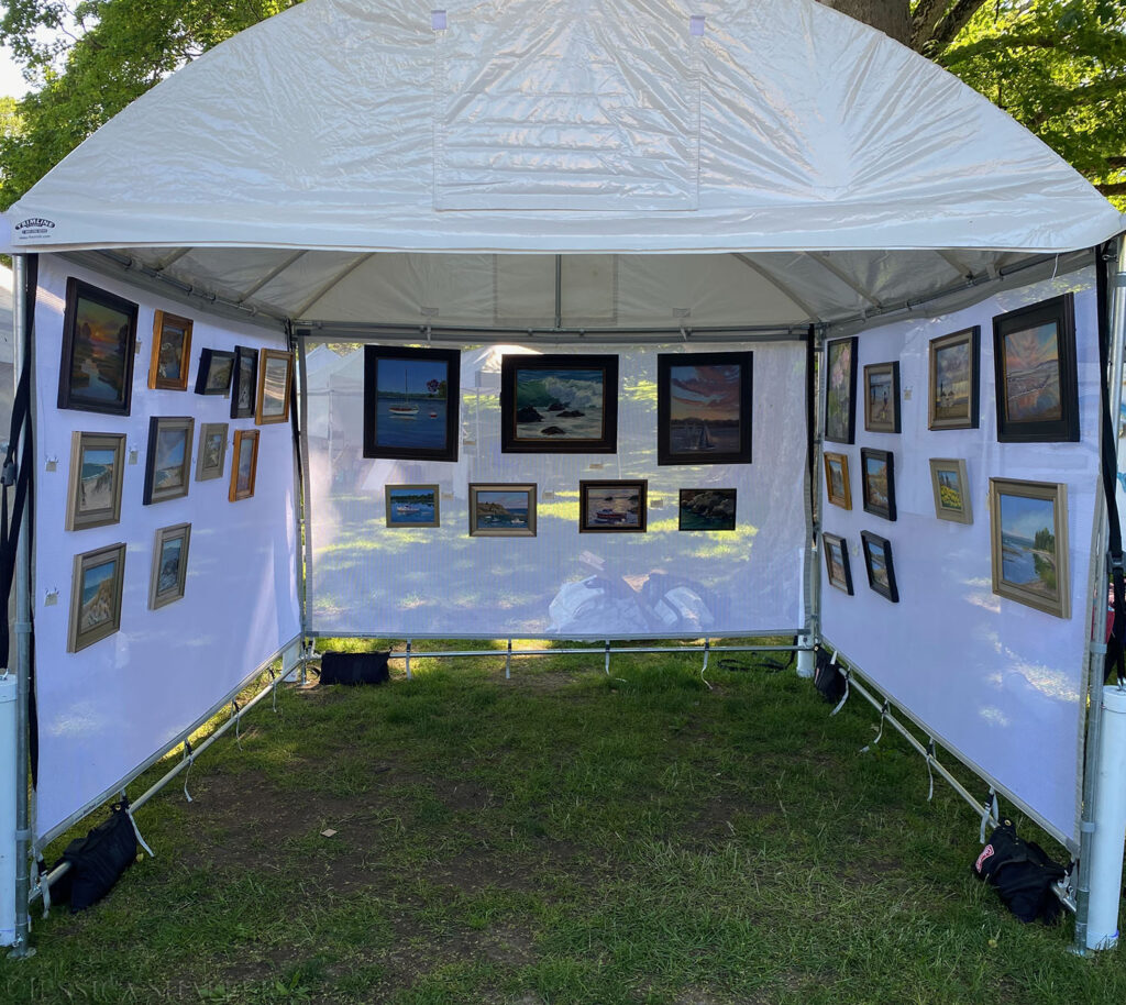 Booth photo of Rhode Island art for sale